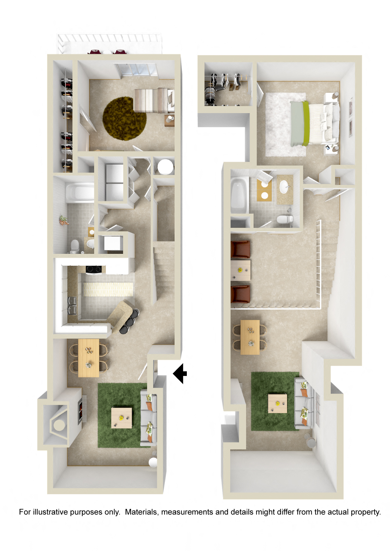 2 Bed Townhouse w/ Loft